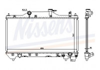 Radiator, engine cooling 64640A Nissens