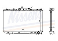Radiator, engine cooling 64643A Nissens