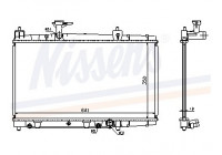 Radiator, engine cooling 64645A Nissens