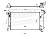 Radiator, engine cooling 64646A Nissens