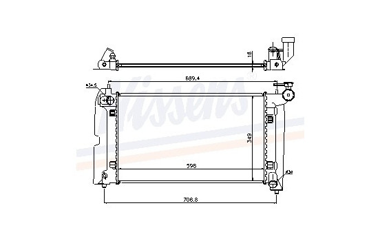 Radiator, engine cooling 64646A Nissens