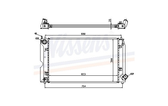 Radiator, engine cooling 64647A Nissens