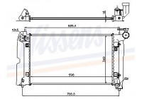 Radiator, engine cooling 64648A Nissens