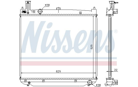 Radiator, engine cooling 64649A Nissens, Image 2