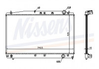 Radiator, engine cooling 64654A Nissens