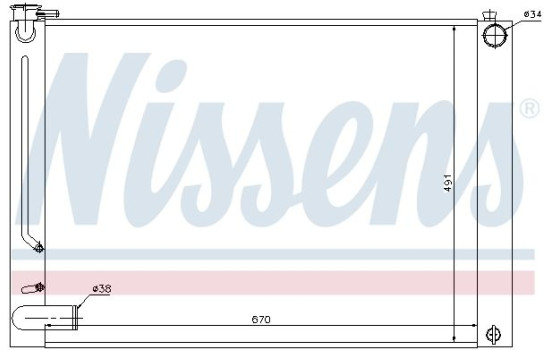 Radiator, engine cooling 64660 Nissens