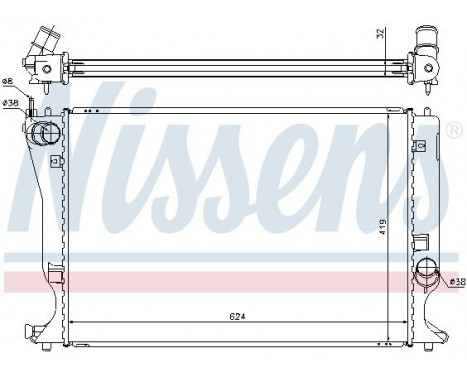 Radiator, engine cooling 64666A Nissens, Image 2