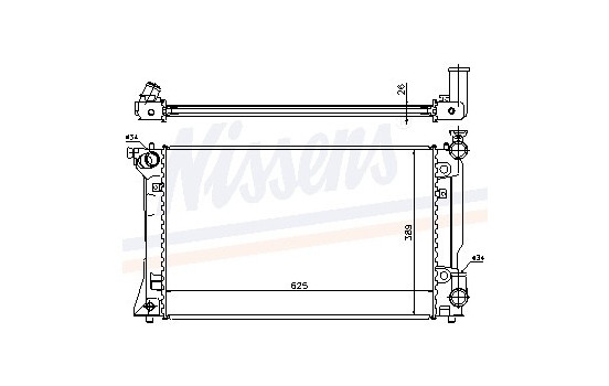 Radiator, engine cooling 64667A Nissens