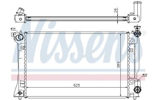 Radiator, engine cooling 64667A Nissens, Image 2