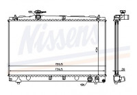 Radiator, engine cooling 64670A Nissens