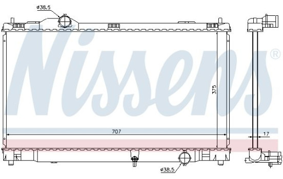 Radiator, engine cooling 64672 Nissens, Image 2