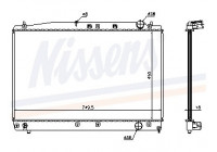 Radiator, engine cooling 646802 Nissens