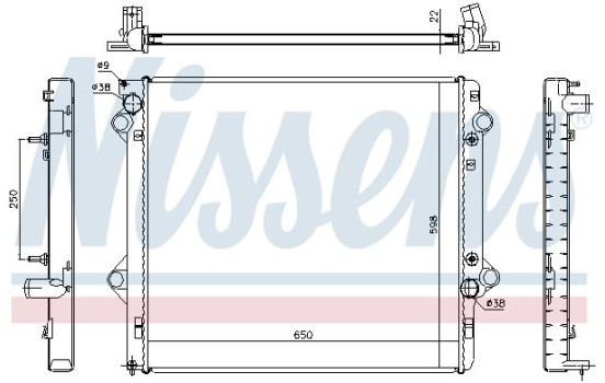 Radiator, engine cooling 646805 Nissens