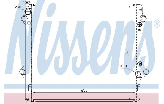 Radiator, engine cooling 646806 Nissens