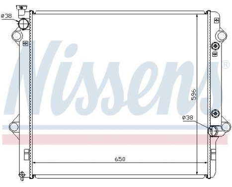 Radiator, engine cooling 646806 Nissens, Image 2