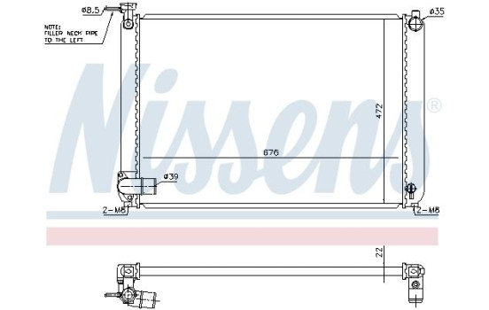 Radiator, engine cooling 646808 Nissens, Image 4