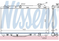 Radiator, engine cooling 646812 Nissens