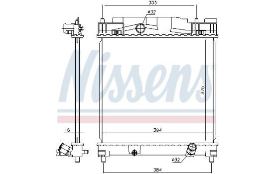 Radiator, engine cooling 646816 Nissens, Image 2