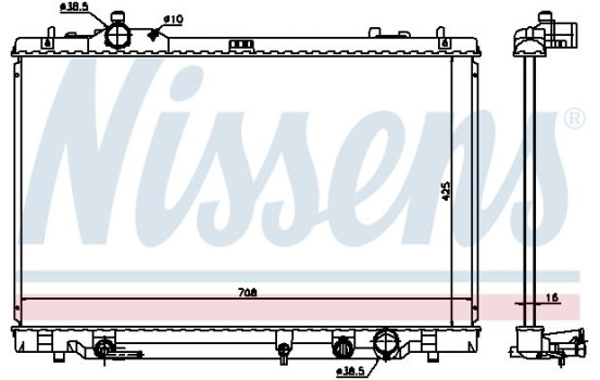 Radiator, engine cooling 646819 Nissens, Image 2