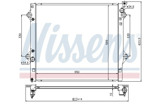 Radiator, engine cooling 646822 Nissens, Image 7