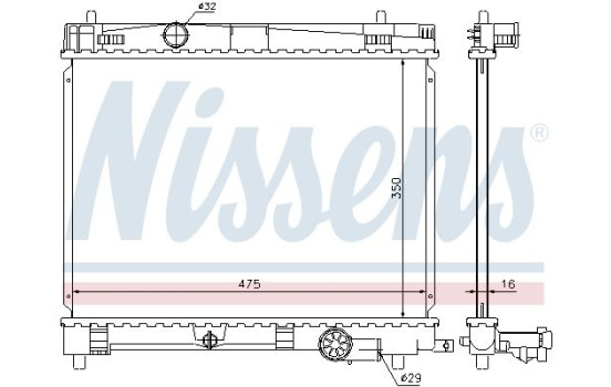 Radiator, engine cooling 646823 Nissens, Image 2
