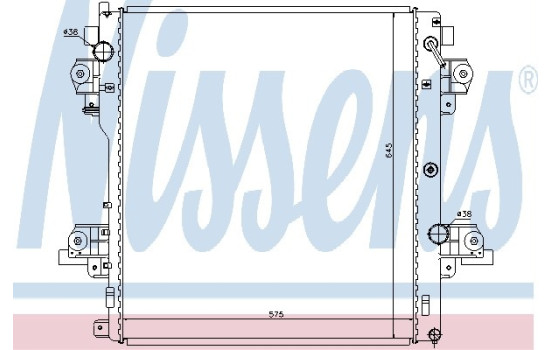 Radiator, engine cooling 646824 Nissens