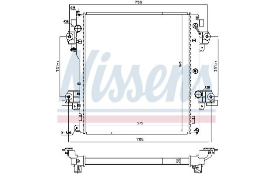 Radiator, engine cooling 646824 Nissens, Image 5