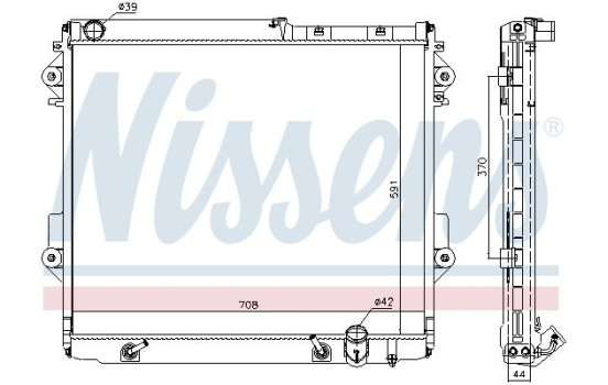 Radiator, engine cooling 646826 Nissens, Image 2