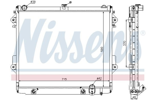 Radiator, engine cooling 646827 Nissens, Image 2