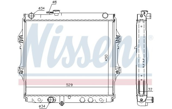 Radiator, engine cooling 64683A Nissens, Image 2