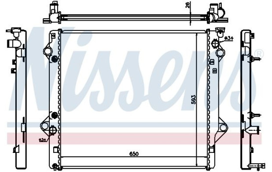 Radiator, engine cooling 64684 Nissens, Image 2