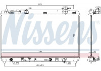 Radiator, engine cooling 646844 Nissens