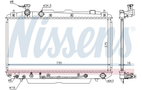 Radiator, engine cooling 646852 Nissens, Image 6