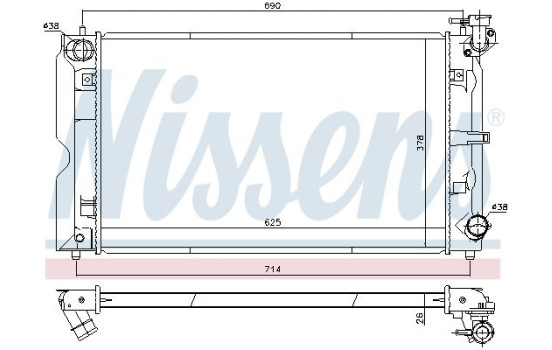 Radiator, engine cooling 646857 Nissens