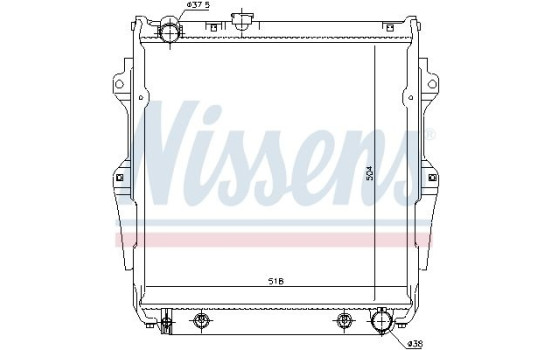 Radiator, engine cooling 646862 Nissens