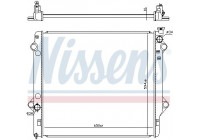 Radiator, engine cooling 646863 Nissens