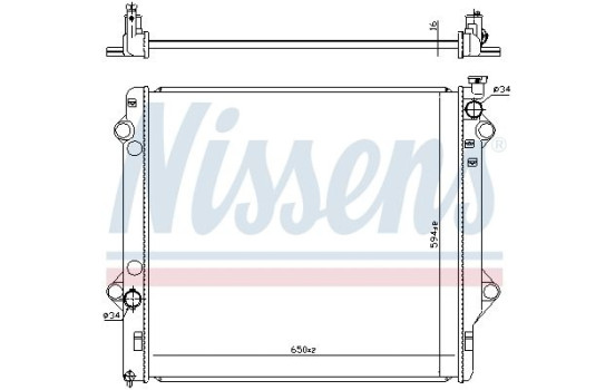 Radiator, engine cooling 646863 Nissens