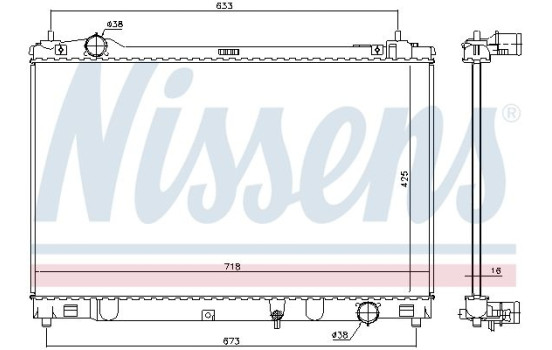 Radiator, engine cooling 646874 Nissens