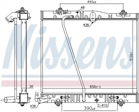 Radiator, engine cooling 646885 Nissens