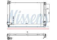 Radiator, engine cooling 646887 Nissens