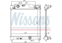 Radiator, engine cooling 646915 Nissens