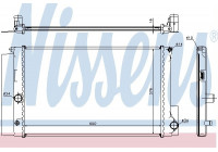 Radiator, engine cooling 64692 Nissens