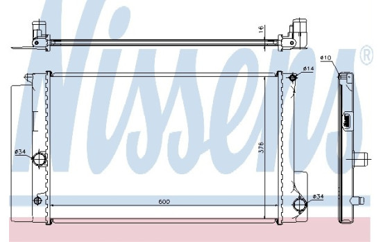 Radiator, engine cooling 64692 Nissens