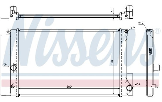 Radiator, engine cooling 64692 Nissens, Image 2