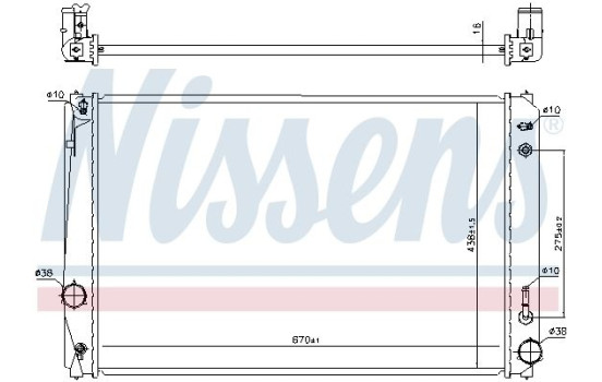 Radiator, engine cooling 646928 Nissens