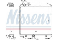 Radiator, engine cooling 646929 Nissens