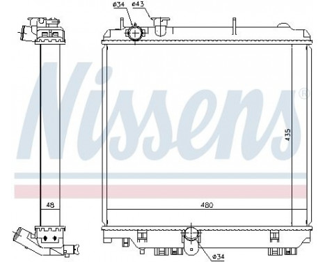Radiator, engine cooling 646929 Nissens