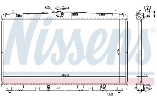 Radiator, engine cooling 646935 Nissens