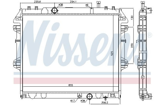 Radiator, engine cooling 646939 Nissens