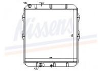 Radiator, engine cooling 64698 Nissens